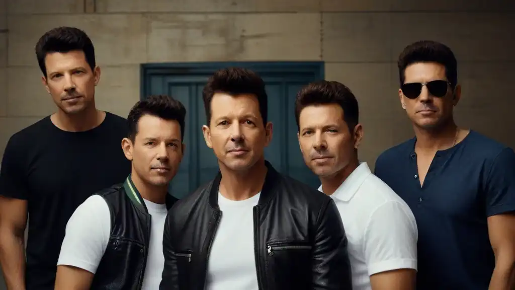 New Kids on the Block: A vibrant image of the popular boy band, showcasing their energetic performance and stylish outfits.